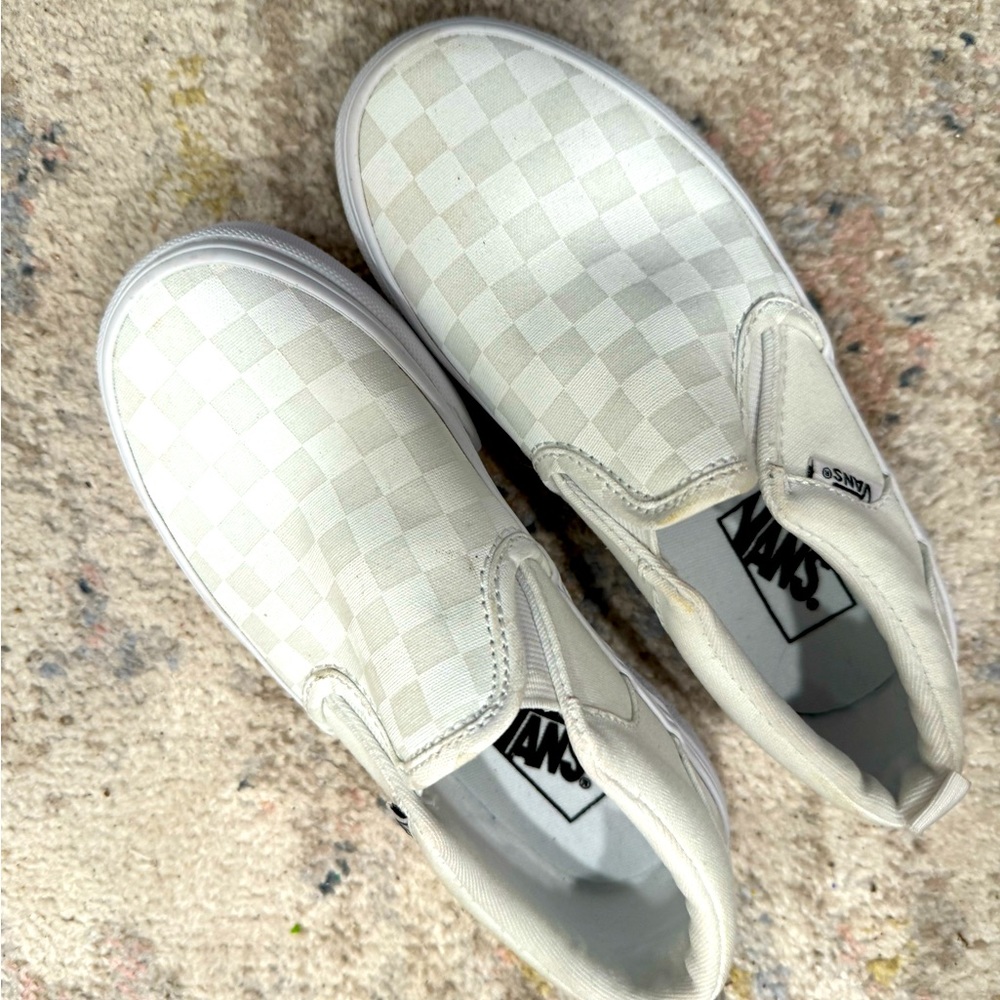 White Kids Shoes- Vans